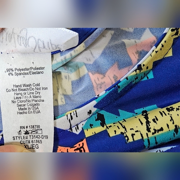 💜The Zig Zag Stripe Shirt Xl Blue Multicolor 🩷 - Picture 6 of 8